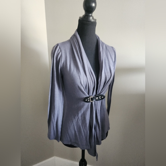 Contemporaine grey front closure cardigan - Picture 3 of 10